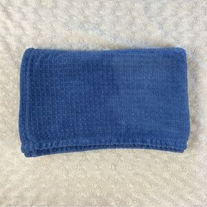 Adirondack Baby Solid Blue Baby Blanket Textured Square Design Security Lovey